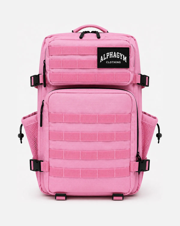 ALPHA GYM Military Gym Rucksack Pink – 45L Fitness Rucksack mit Laptopfach