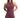 ''AUREA'' V-BACK SCRUNCH JUMPSUIT SHORT MERLOT