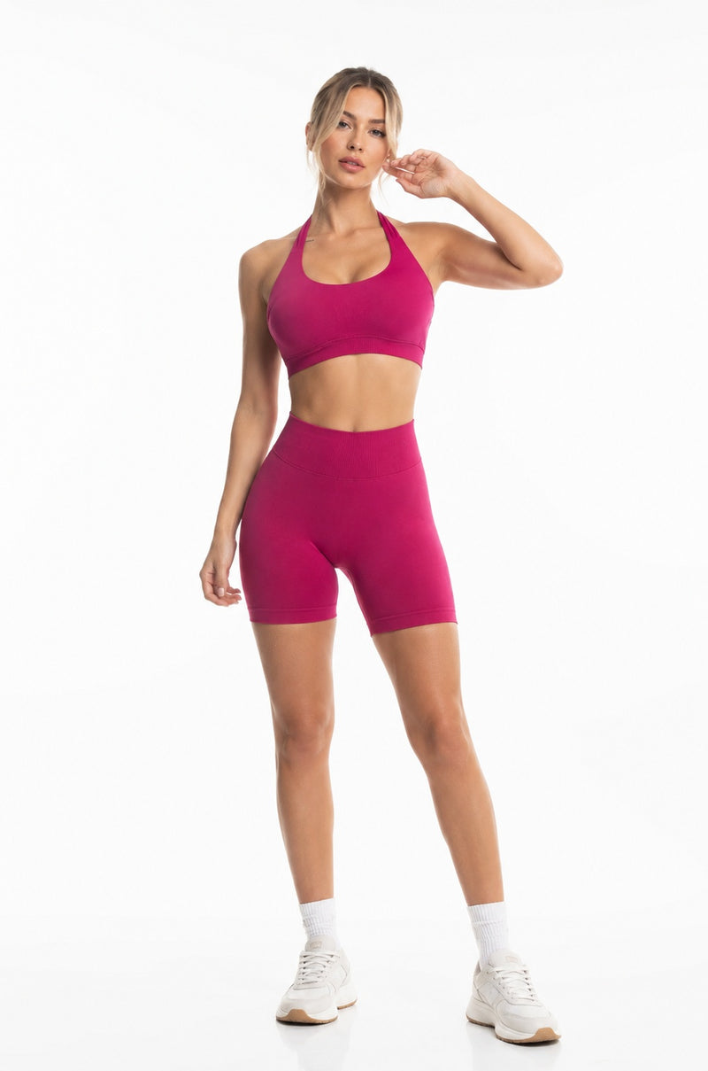 ALPHA GYM ILAYA Sports Bra Berry with Removable Pads – Women's Fitness Bra