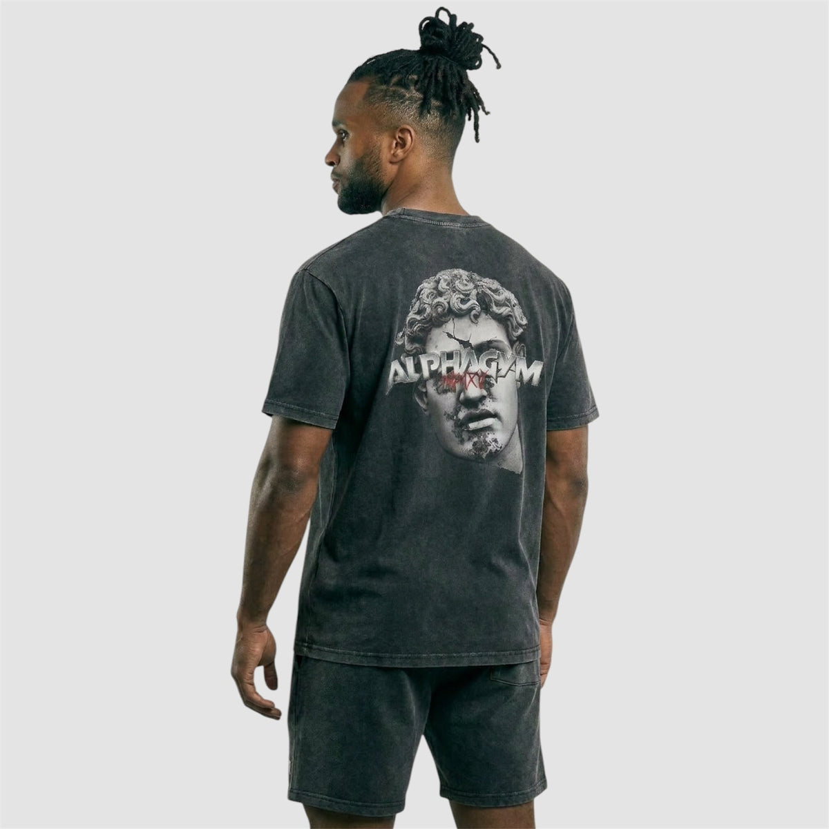 INVICTUS Oversized Fitness T-Shirt – Grey Washed – Vorderansicht