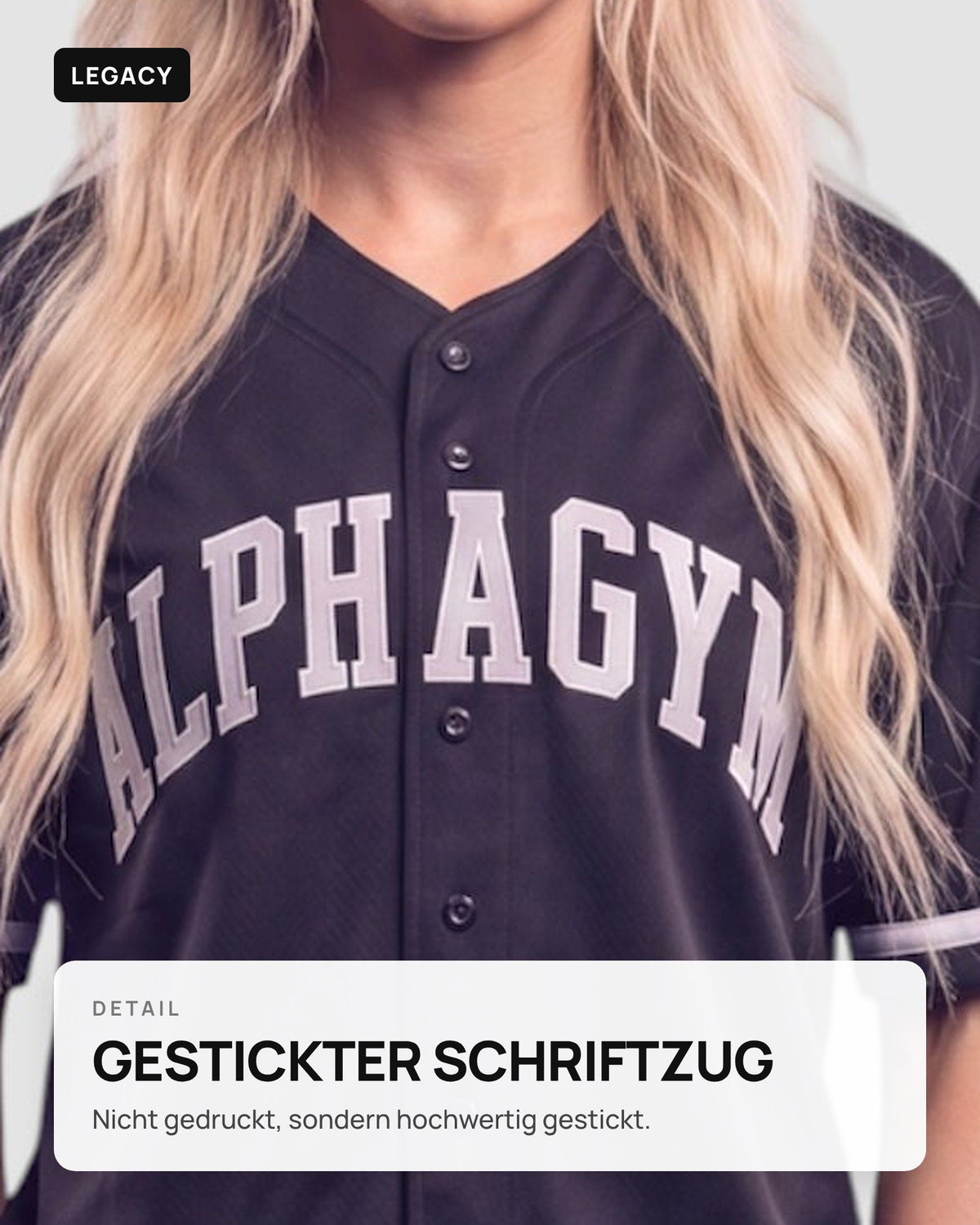 LEGACY Women Mesh Jersey – Black – Detailansicht