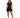 AUREA V-Back Scrunch Jumpsuit Short – Black