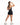 ALPHA GYM AUREA V-Back Scrunch Jumpsuit Short Schwarz – Ansicht 2