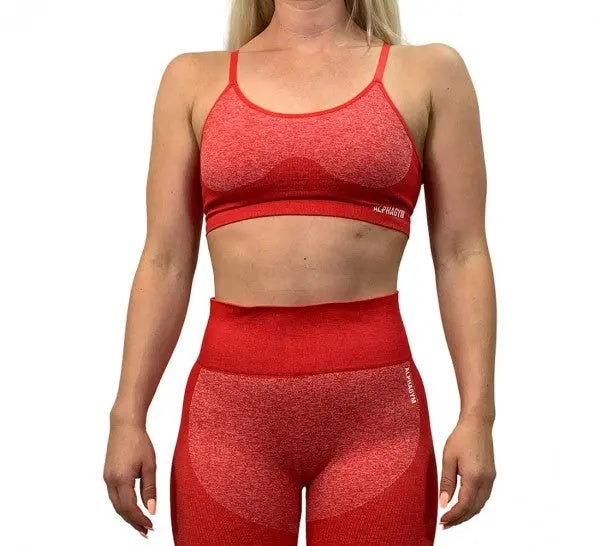 ALPHA GYM HYPER ACTIVE Sports Bra Red – Women's Fitness Bra