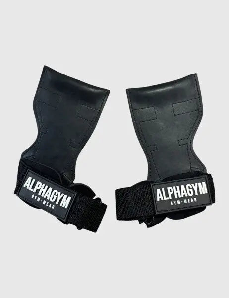 ALPHA GYM Hyper Pro Grips Schwarz – Trainingsgrips für Klimmzüge und Kreuzheben