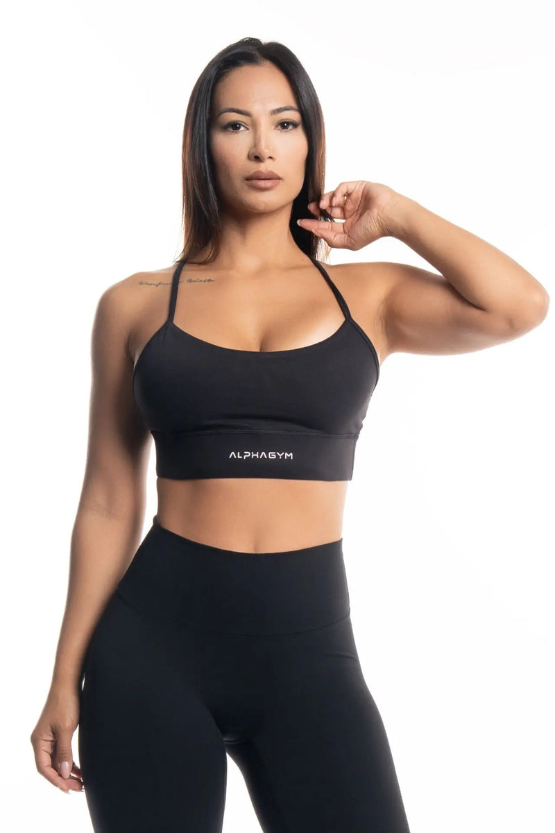 ALPHA GYM NOYA Sport-BH Schwarz – Fitness BH Damen