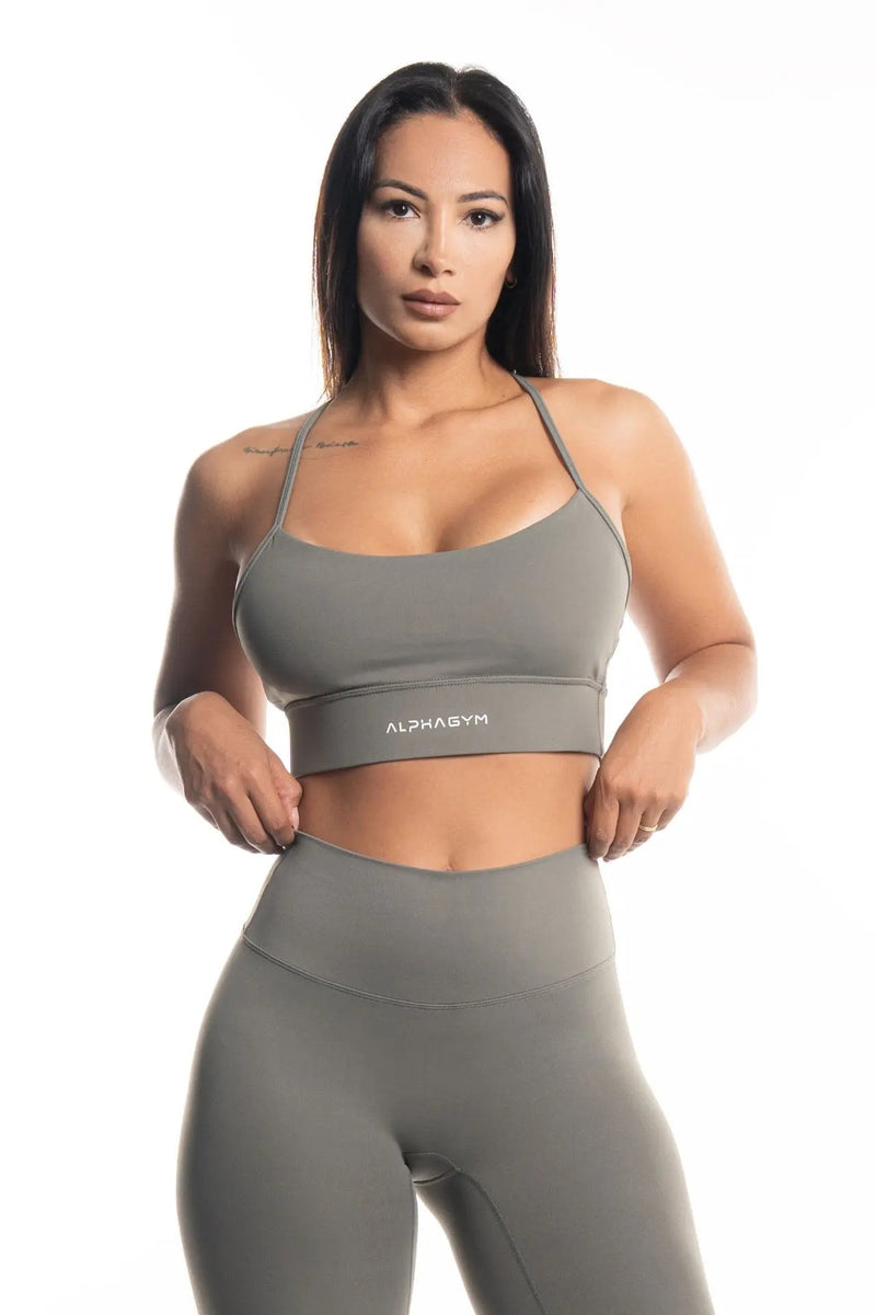 ALPHA GYM NOYA Sport-BH Sage – Fitness BH Damen