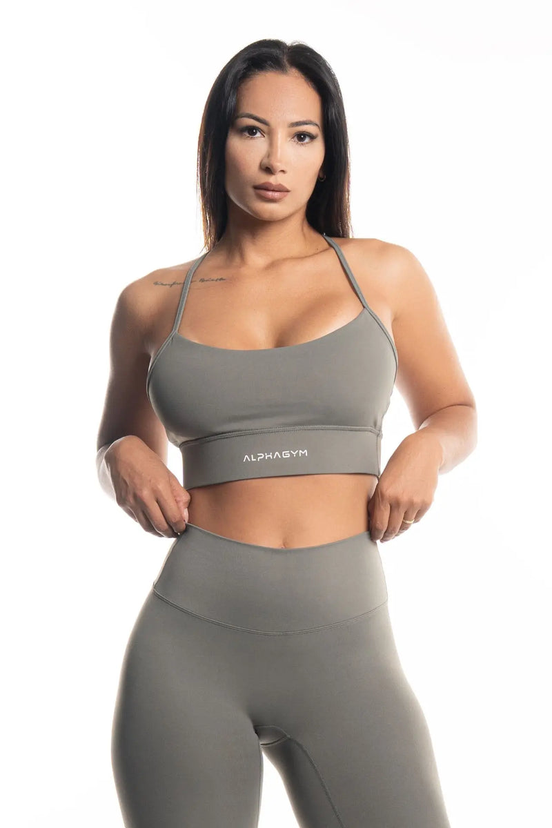 ALPHA GYM NOYA Sports Bra Sage – Women's Fitness Bra