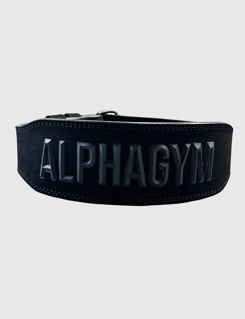 ALPHA GYM Premium Gewichthebegürtel Schwarz – Lifting Belt für Krafttraining