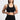ALPHA GYM BEVON Sport-BH Schwarz mit überkreuzten Trägern – Sport BH Damen fürs Gym