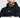 ALPHA GYM STATEMENT Oversized Hoodie Schwarz – Detail: Gummiertes Logo mit Kordelführung