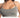 ALPHA GYM NOYA Sport Bra Sage – Detail: Nahtloses Material mit Peach-Finish