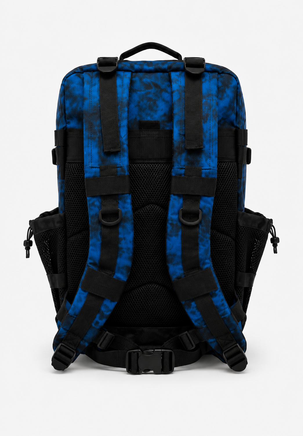 ALPHA GYM Gym Backpack 45L with Laptop Compartment – Military Electric Blue Marble – Gym Rucksack 45L