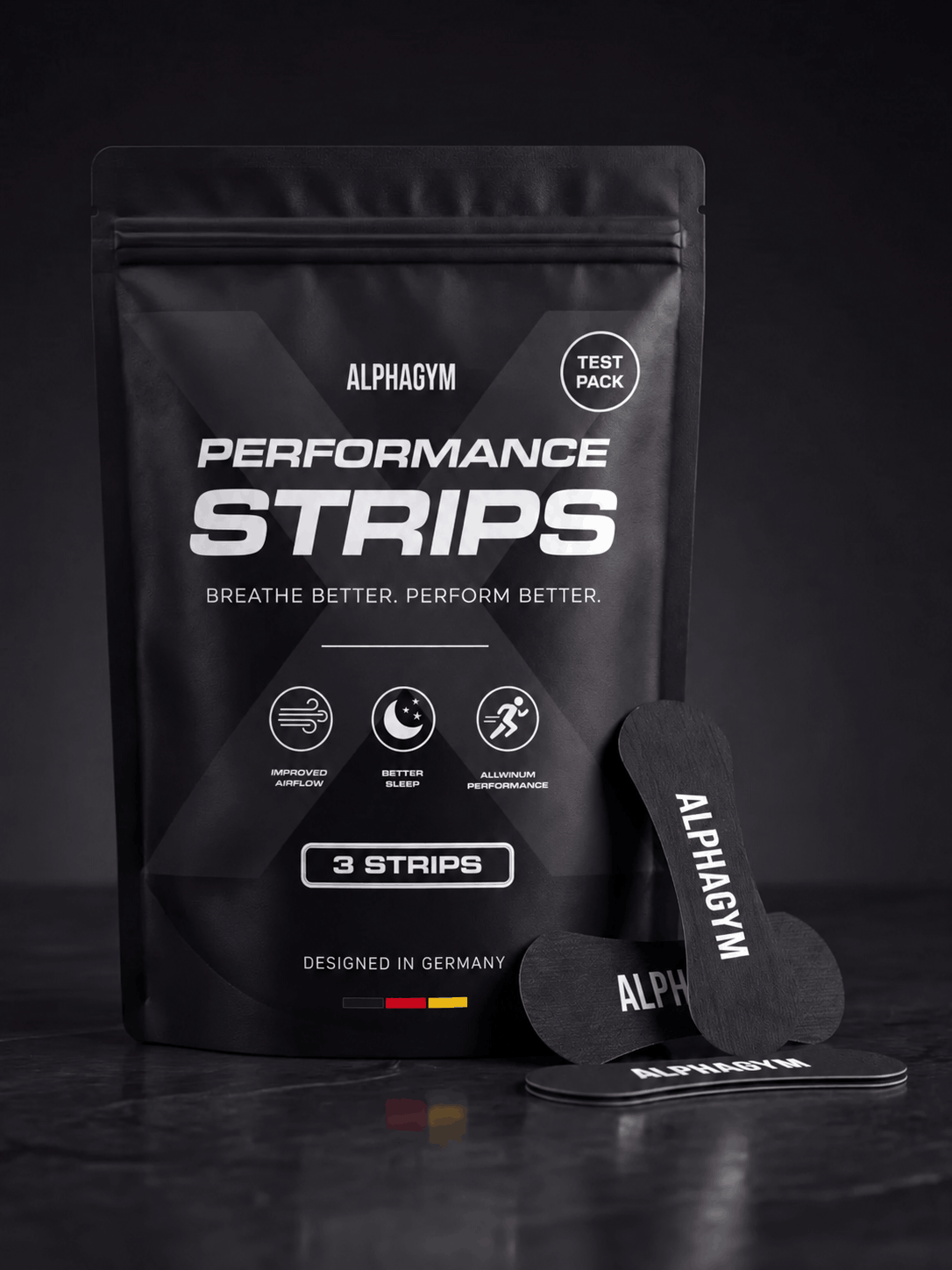 Performance Strips – 3er Test Pack für Gym, Sport & Schlaf ALPHA GYM