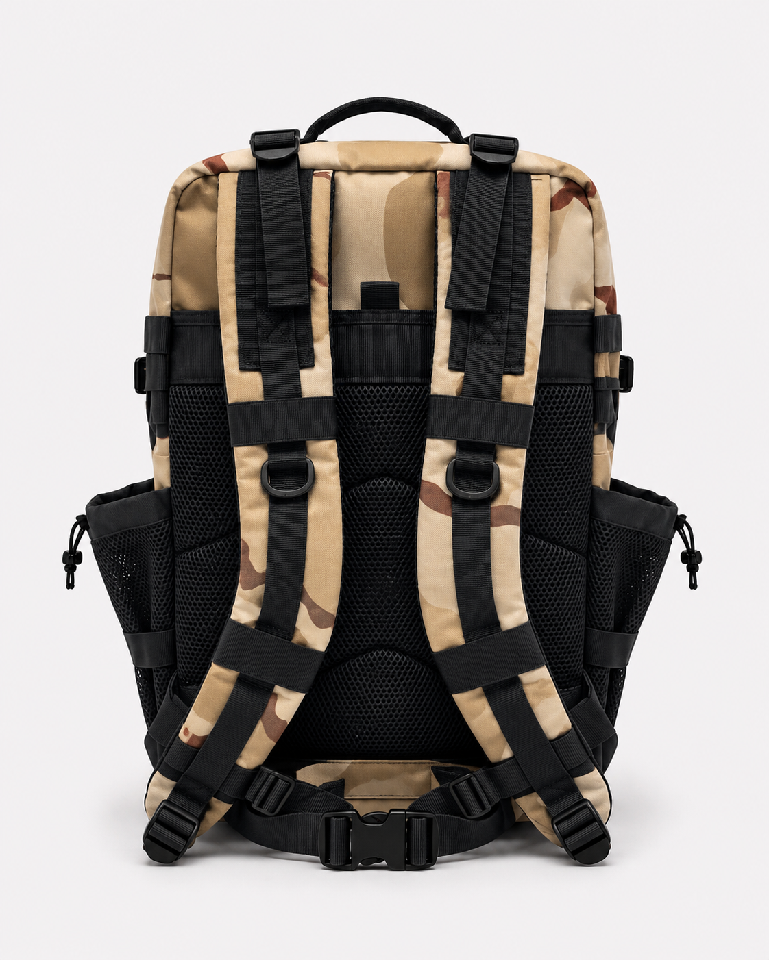 ALPHA GYM Gym Backpack 45L with Laptop Compartment – Military Sand Camouflage – mit Laptopfach
