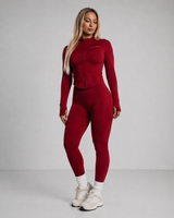 VALORA Shaping Zip Jacket – Cherry Red