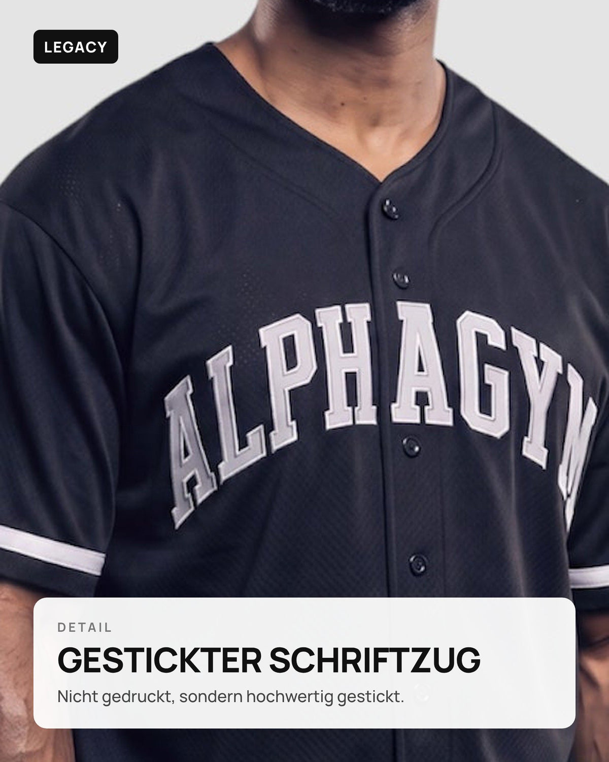 LEGACY Mesh Jersey – Black – Detailansicht