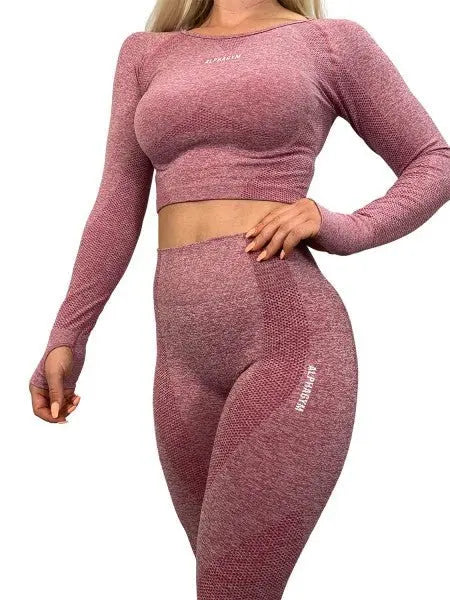 ALPHA GYM LIMITLESS Crop Longsleeve Pink – Women's Fitness Longsleeve