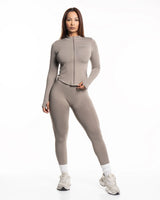 VALORA Shaping Zip Jacket – Sand
