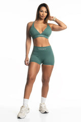 VARIJA Scrunch Shorts – Green